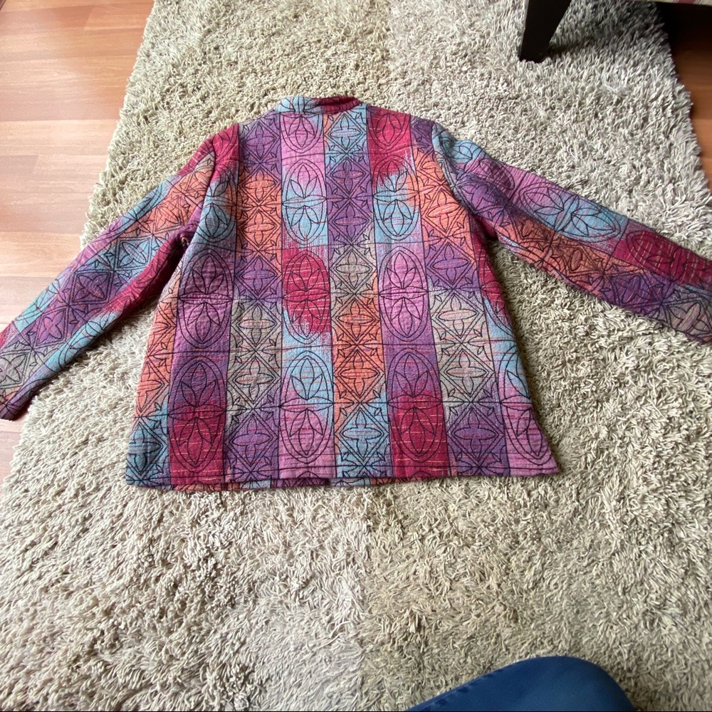 Women's Multi Colored Blazer With Loop Buttons - image 3